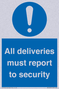 All deliveries must report to security